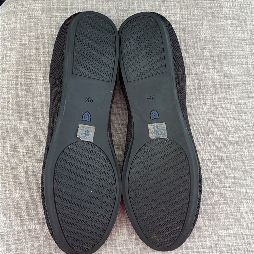 Rothy's Black Flats with Royal Blue Trim - Picture 9 of 11